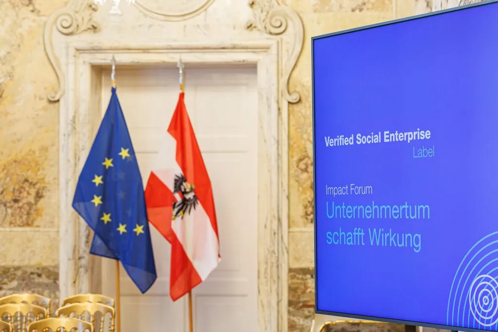 Die Verleihung des Verified Social Entreprise Label.